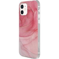 SaharaCase - Marble Series Carrying Case for Apple iPhone 12 and 12 Pro - Red - Front_Zoom