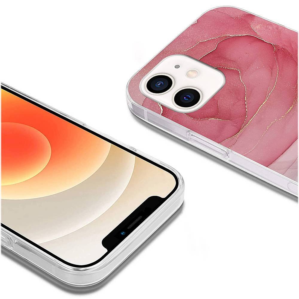 Alt View 13. SaharaCase - Marble Series Carrying Case for Apple iPhone 12 and 12 Pro - Red.