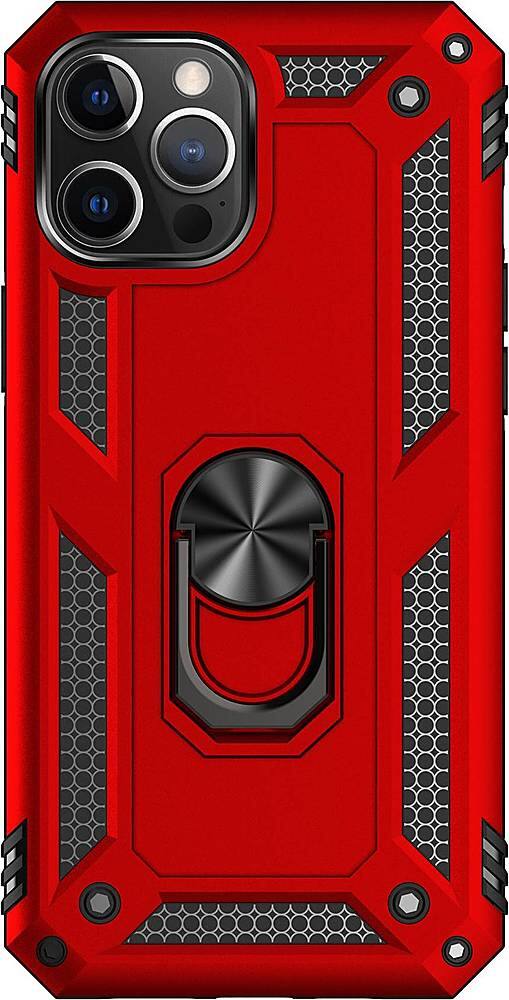 Alt View 1. SaharaCase - Military Kickstand Series Carrying Case for Apple iPhone 12 Pro Max - Red.