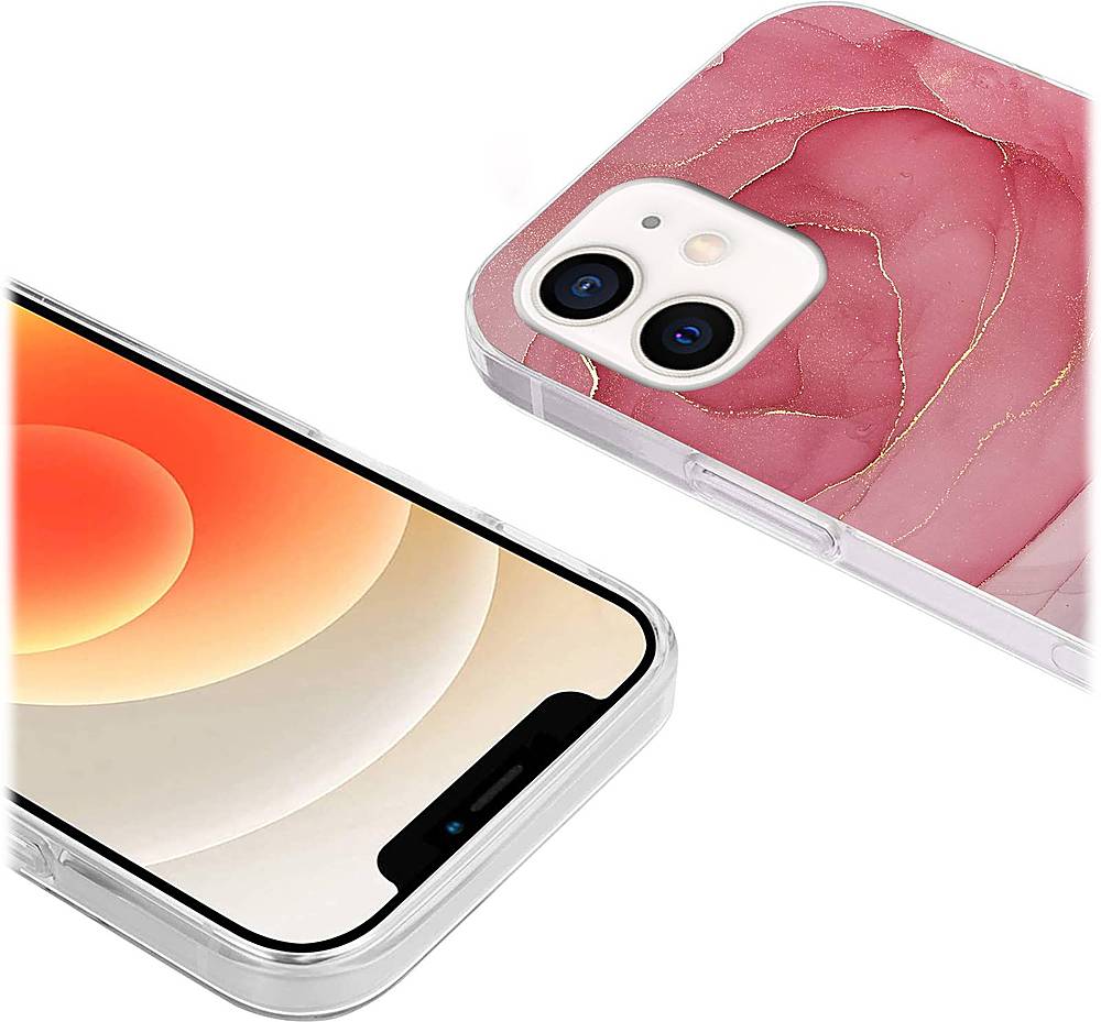 Alt View Zoom 13. SaharaCase - Marble Carrying Case for Apple iPhone 12 mini - Red Marble.