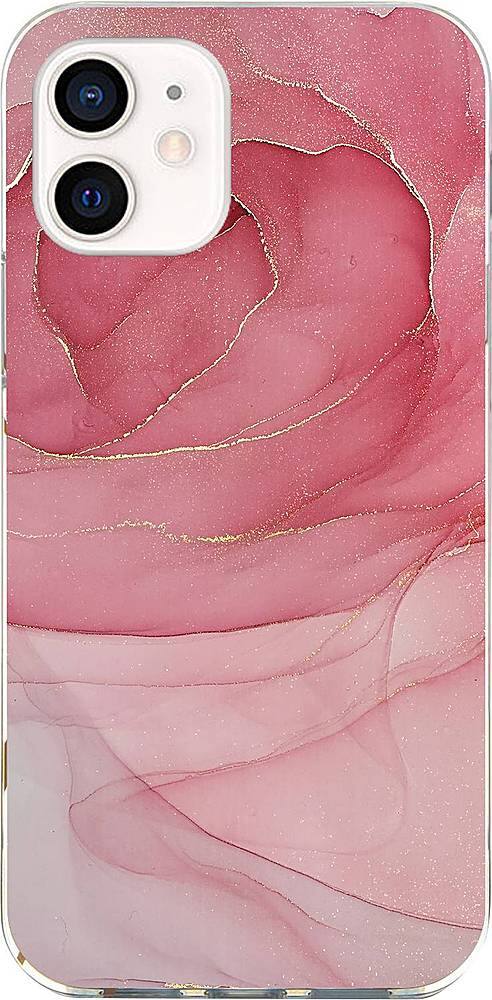 Alt View 1. SaharaCase - Marble Carrying Case for Apple iPhone 12 mini - Red Marble.