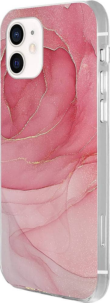 SaharaCase - Marble Carrying Case for Apple iPhone 12 mini - Red Marble - Left_Zoom
