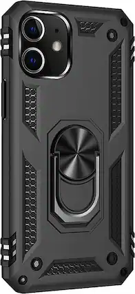 Angle. SaharaCase - Military Kickstand Series Carrying Case for Apple iPhone 12 mini - Black.