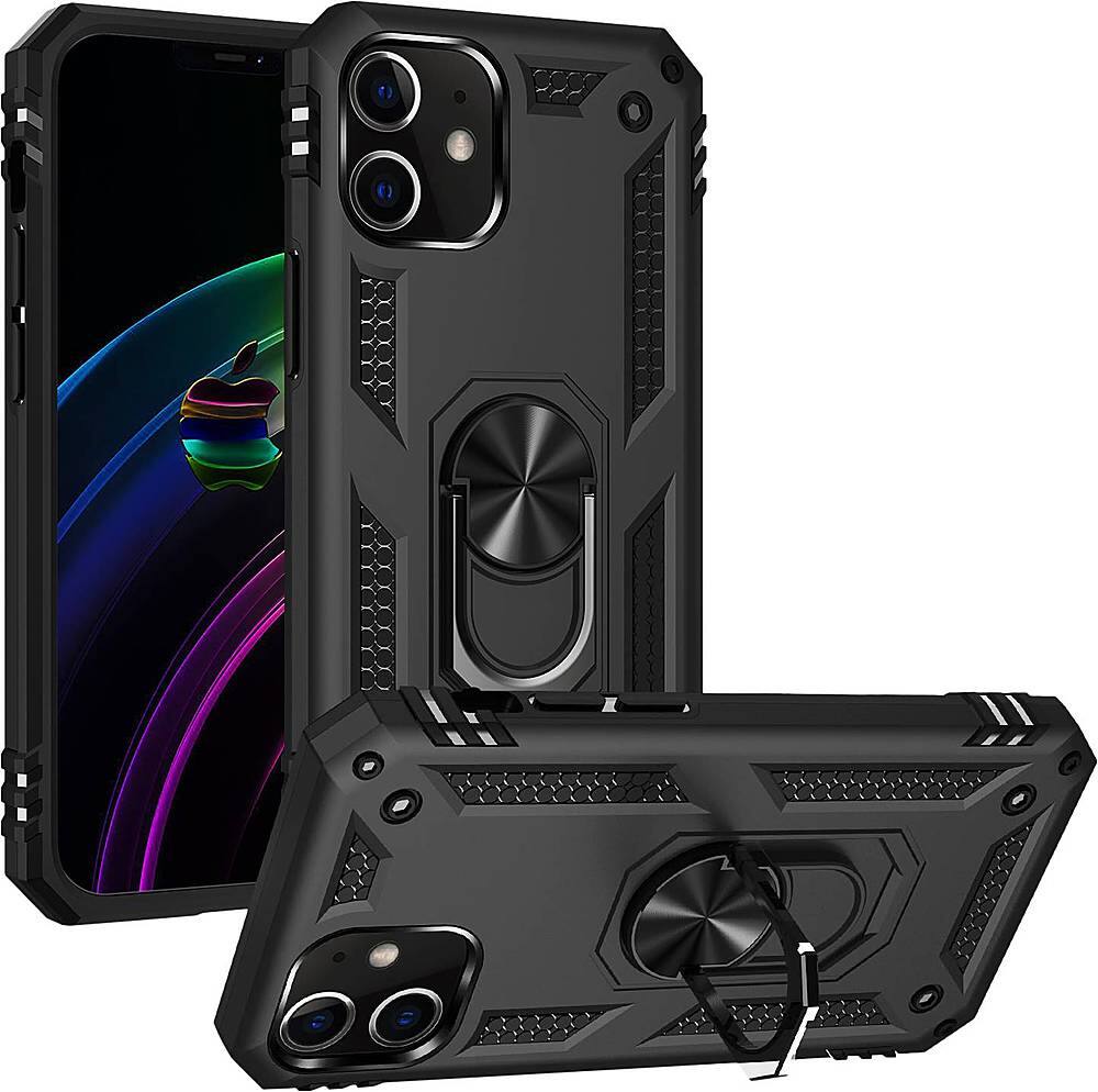 Alt View 11. SaharaCase - Military Kickstand Series Carrying Case for Apple iPhone 12 mini - Black.