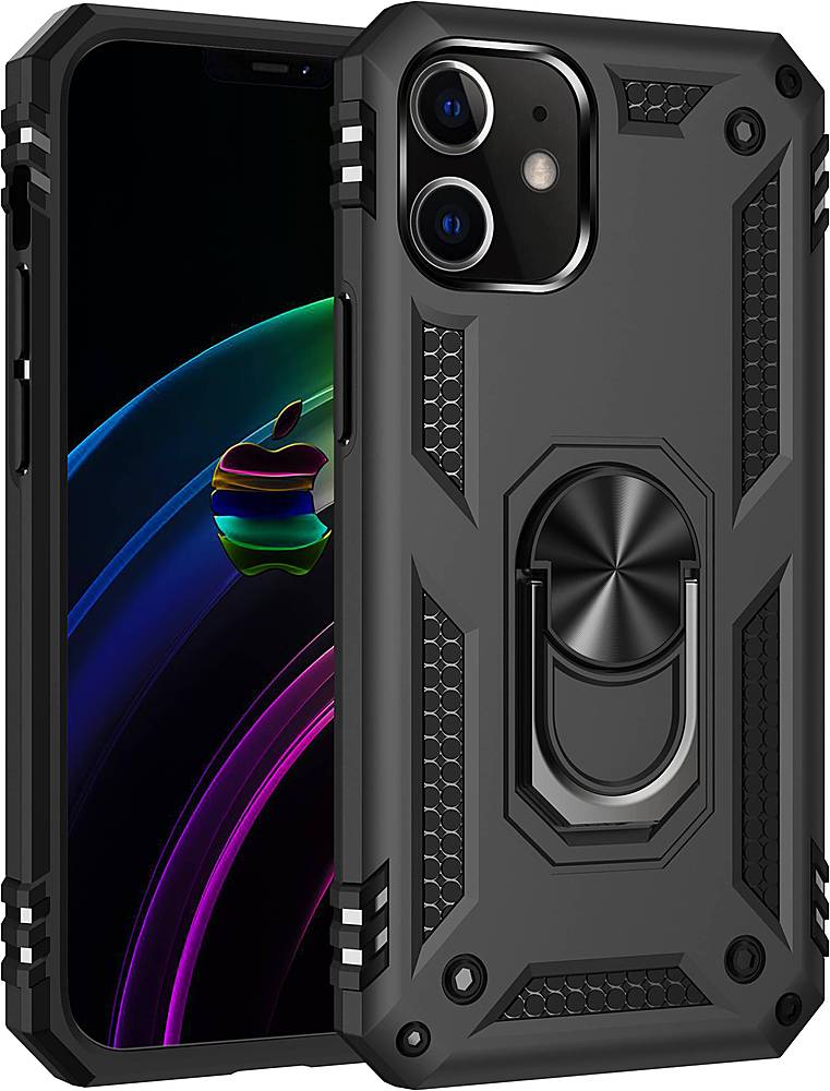 Alt View 12. SaharaCase - Military Kickstand Series Carrying Case for Apple iPhone 12 mini - Black.