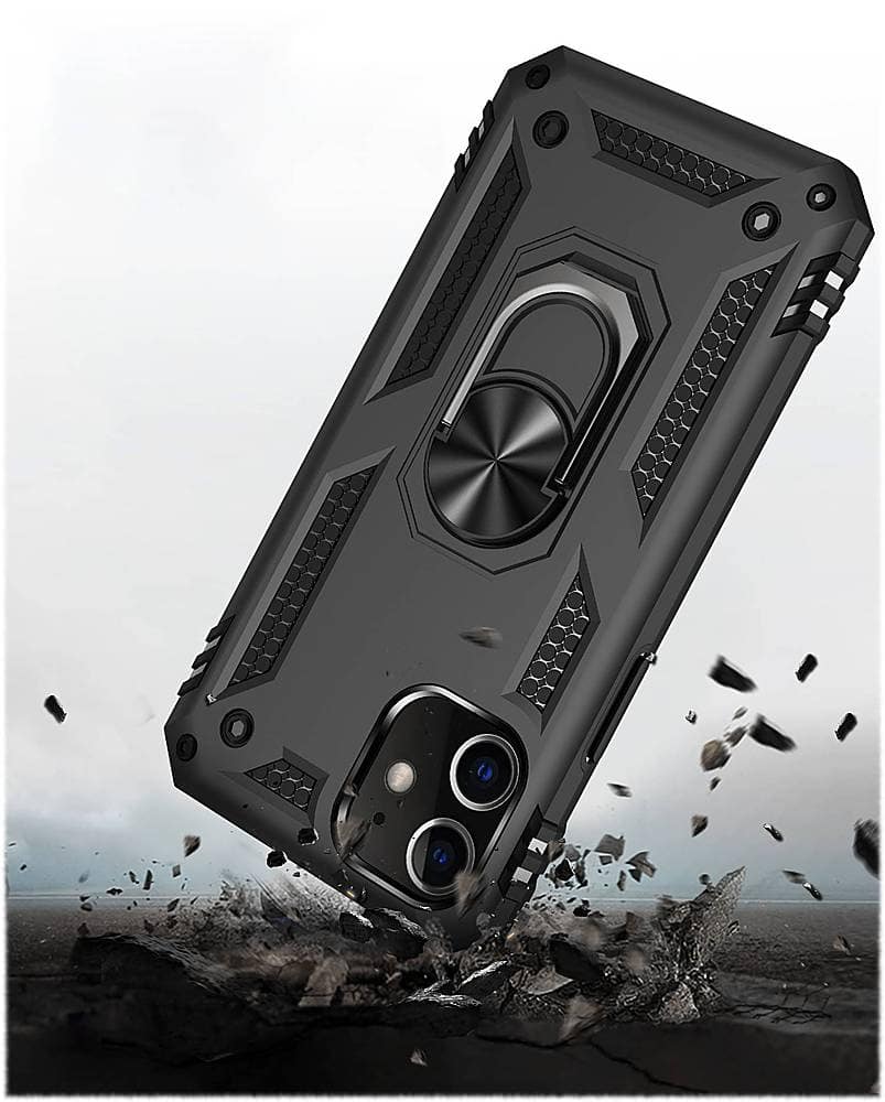 Alt View 15. SaharaCase - Military Kickstand Series Carrying Case for Apple iPhone 12 mini - Black.