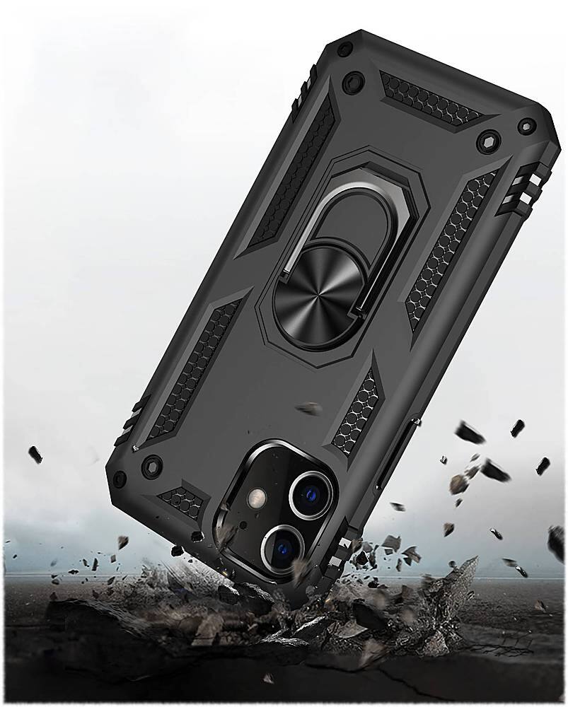 Alt View 15. SaharaCase - Military Kickstand Series Carrying Case for Apple iPhone 12 mini - Black.