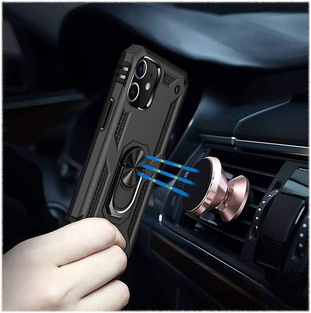 Alt View 16. SaharaCase - Military Kickstand Series Carrying Case for Apple iPhone 12 mini - Black.