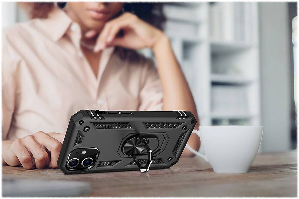 Alt View 17. SaharaCase - Military Kickstand Series Carrying Case for Apple iPhone 12 mini - Black.