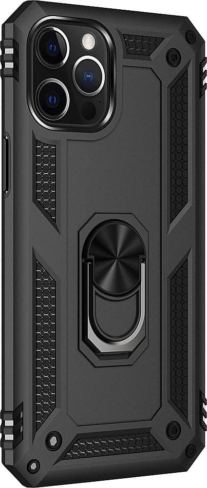 Angle. SaharaCase - Military Kickstand Series Carrying Case for Apple iPhone 12 Pro Max - Black.