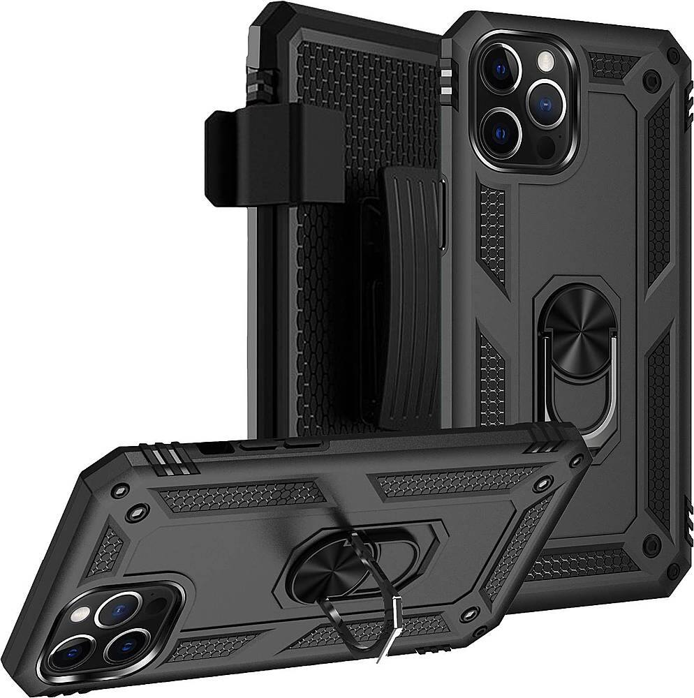 Alt View 11. SaharaCase - Military Kickstand Series Carrying Case for Apple iPhone 12 Pro Max - Black.