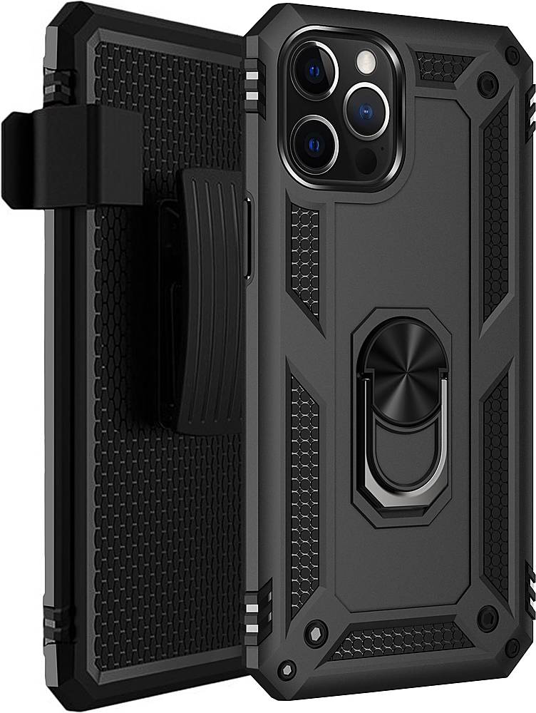 Alt View 12. SaharaCase - Military Kickstand Series Carrying Case for Apple iPhone 12 Pro Max - Black.