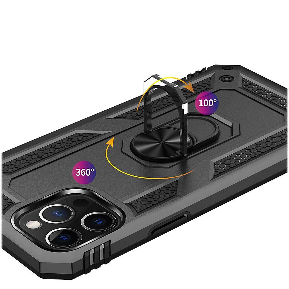 Alt View 14. SaharaCase - Military Kickstand Series Carrying Case for Apple iPhone 12 Pro Max - Black.