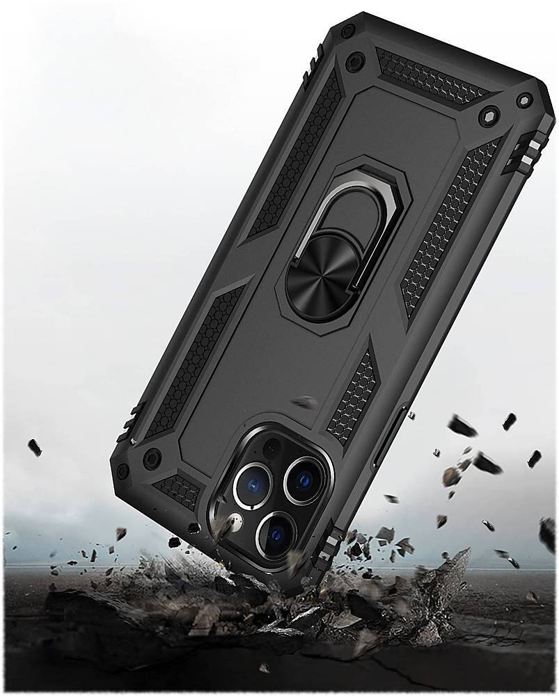 Alt View 15. SaharaCase - Military Kickstand Series Carrying Case for Apple iPhone 12 Pro Max - Black.