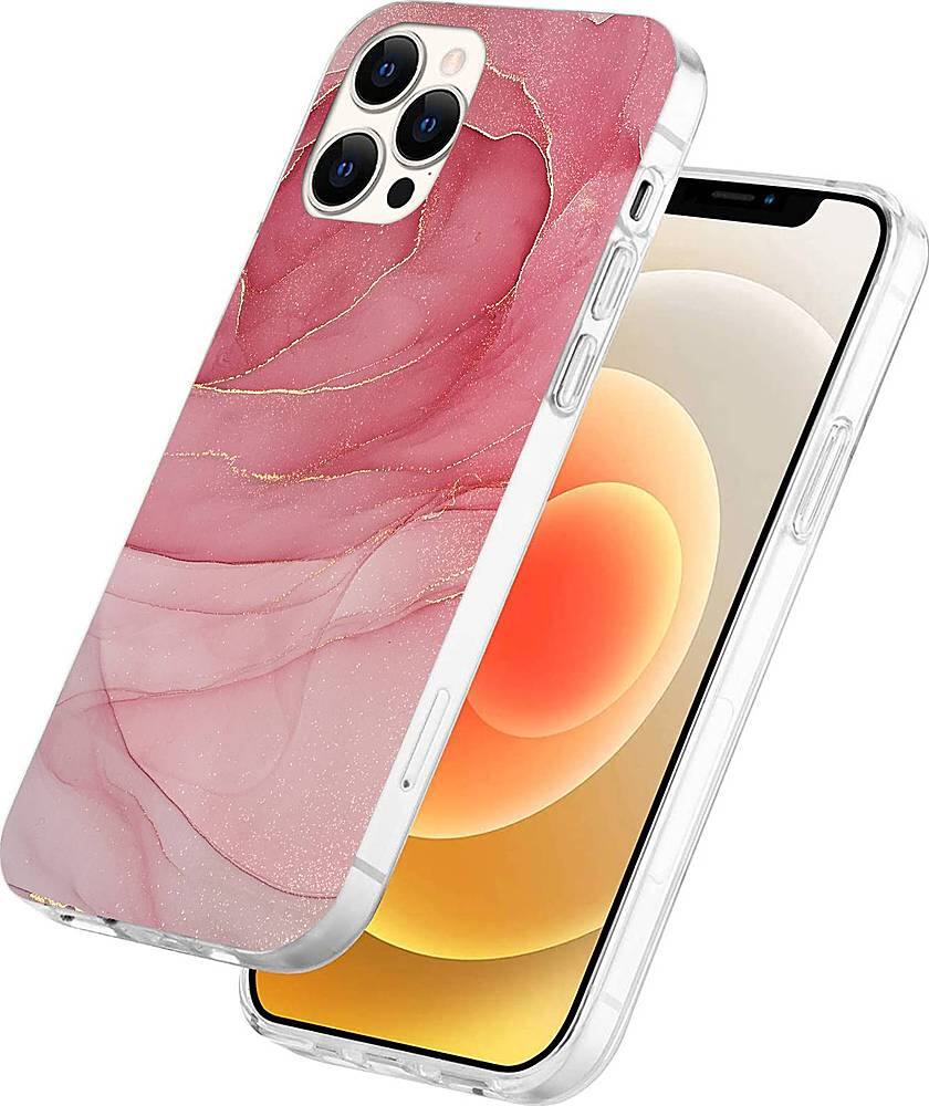 Alt View 12. SaharaCase - Marble Carrying Case for Apple iPhone 12 Pro Max - Red Marble.