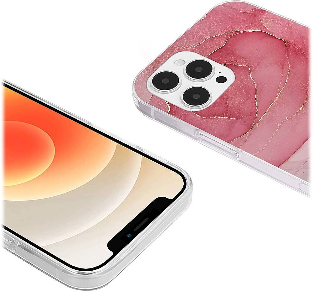 Alt View 13. SaharaCase - Marble Carrying Case for Apple iPhone 12 Pro Max - Red Marble.