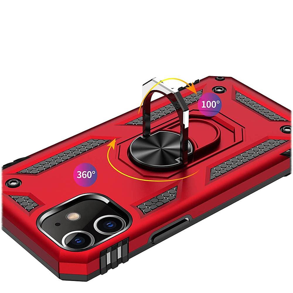 Alt View 14. SaharaCase - Military Kickstand Series Carrying Case for Apple iPhone 12 mini - Red.