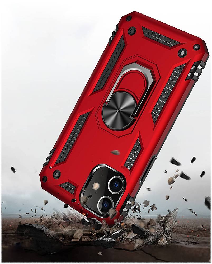 Alt View 15. SaharaCase - Military Kickstand Series Carrying Case for Apple iPhone 12 mini - Red.