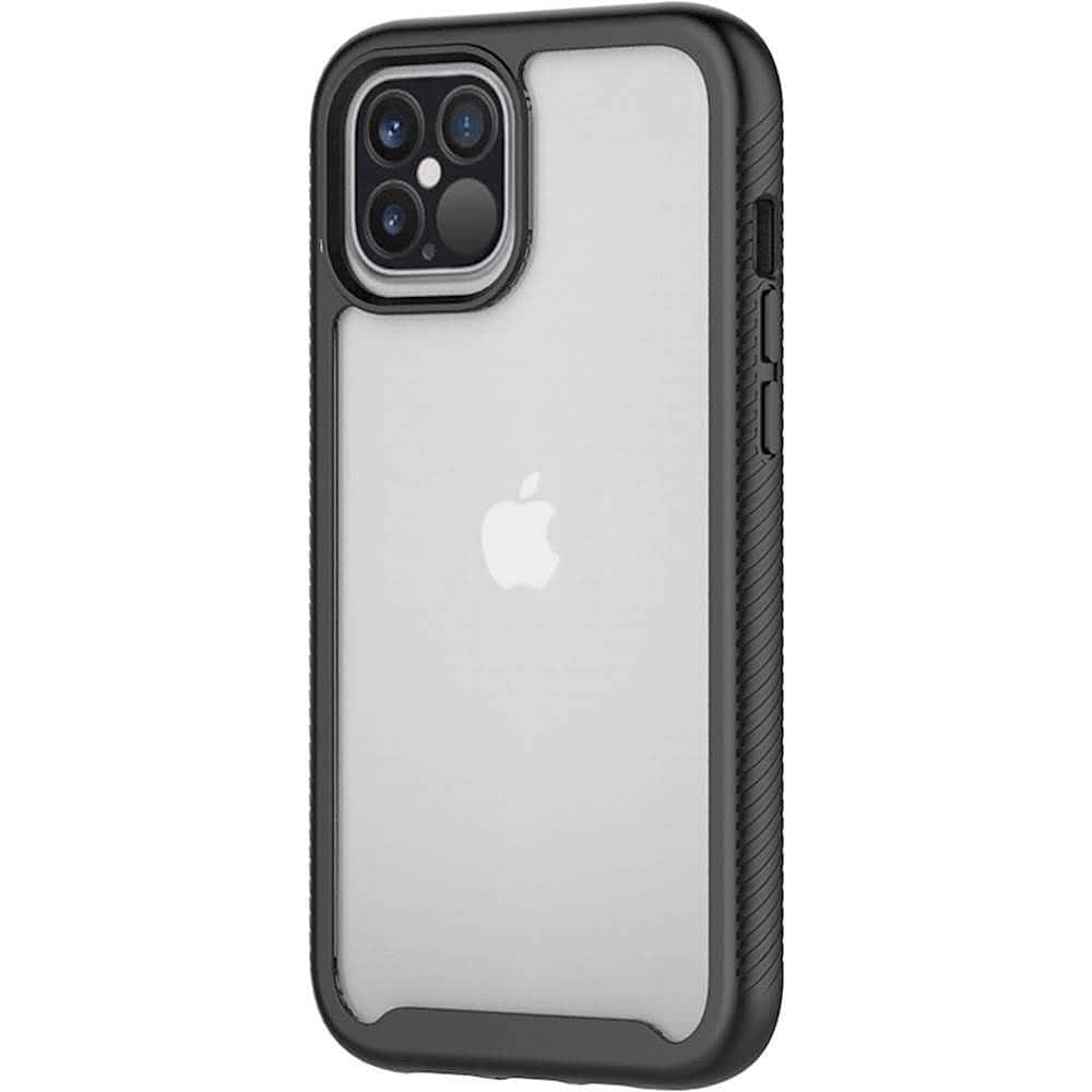 Front. SaharaCase - Grip Series Carrying Case for Apple iPhone 12 Pro Max - Black.