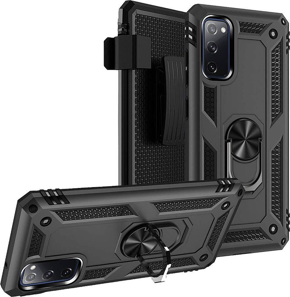 Alt View 11. SaharaCase - Military Kickstand Series Carrying Case for Samsung Galaxy S20 FE - Black.