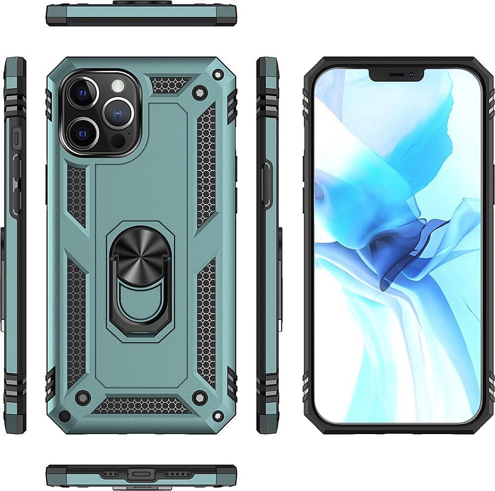 Alt View 13. SaharaCase - Military Kickstand Series Carrying Case for Apple iPhone 12 and 12 Pro - Green.