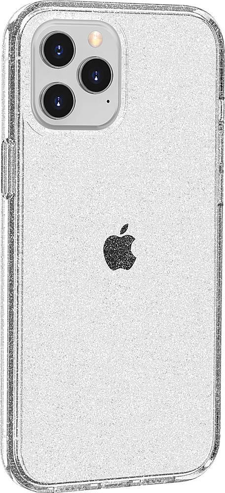 Front. SaharaCase - Sparkle Series Hard Shell Case for Apple iPhone 12 Pro Max - Clear.