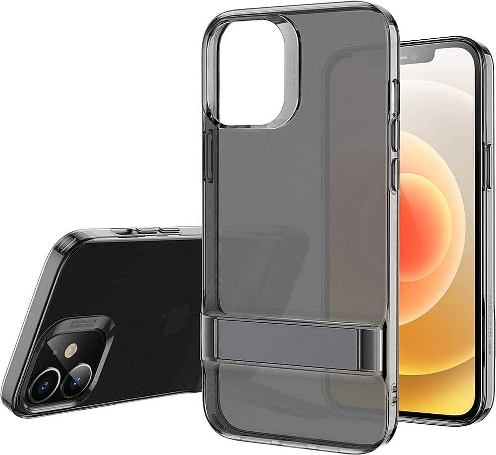 Alt View 13. SaharaCase - AirBoost Shield Carrying Case for Apple iPhone 12 Pro Max - Transparent Black.