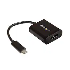 Alt View 1. StarTech.com - USB C to DisplayPort Adapter - 4K 60Hz/8K 30Hz - Compact USB-C Monitor Video Converter - Thunderbolt 3 Compatible - Black.