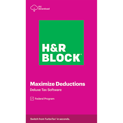 H&R Block Tax Software Deluxe 2020 [Digital]