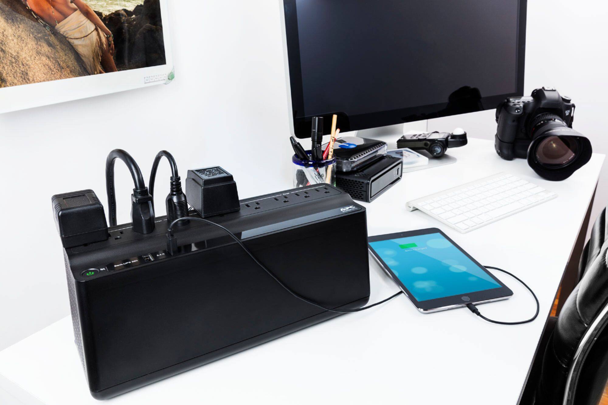 Alt View 16. APC - Back-UPS 850VA Wall Mountable UPS - Black.