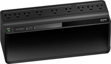 APC - Back-UPS 850VA 9-Outlet/2-USB Battery Back-Up and Surge Protector - Black - Alt_View_Zoom_1