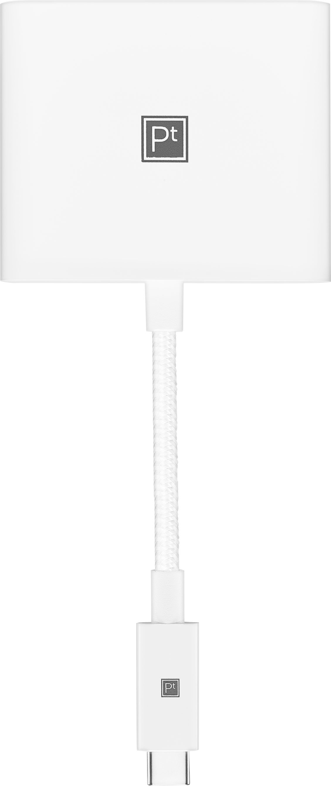 Left View: Platinum™ - USB-C Digital AV Multiport Adapter - White