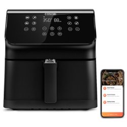 Cosori - Pro XLS II Smart 5.8-Quart Air Fryer with Pizza Pan - Black - Angle_Zoom