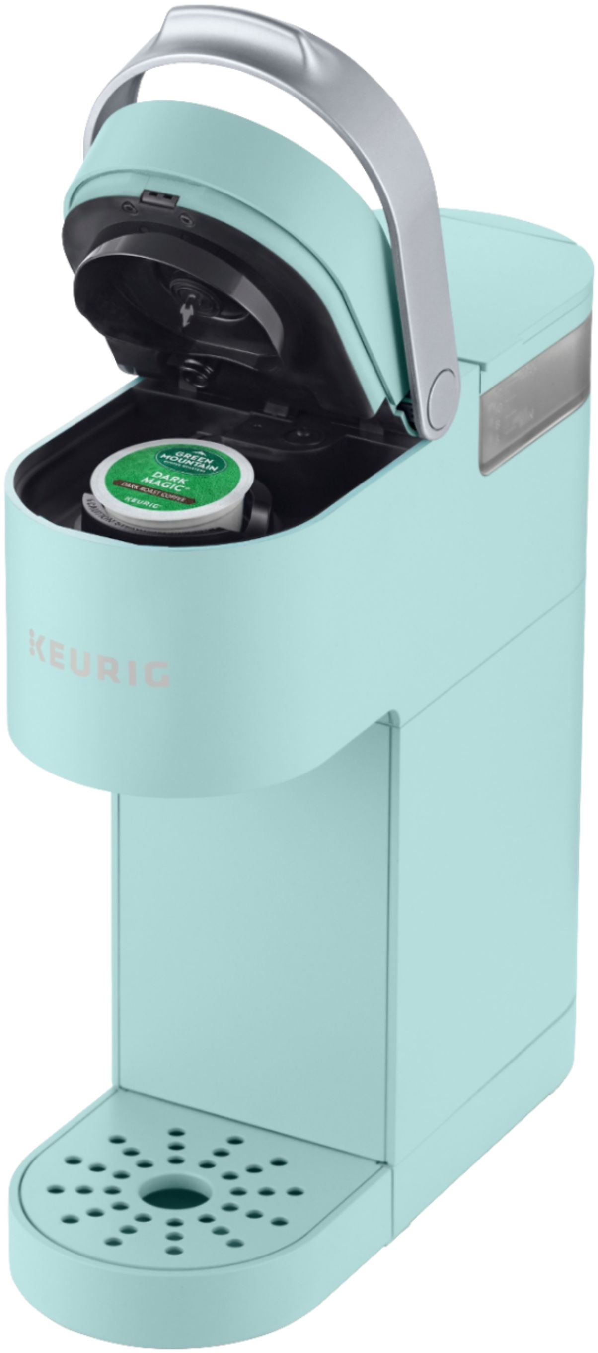 Left View: Keurig - K-Mini® Single Serve K-Cup Pod Coffee Maker - Oasis