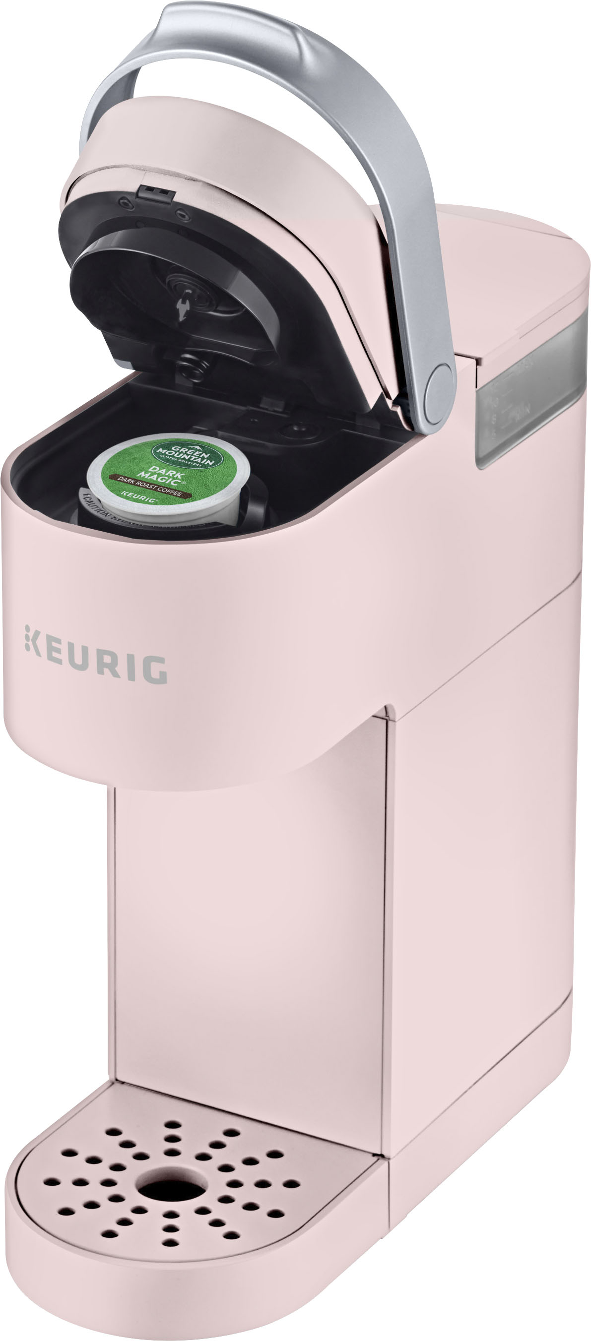 Left View: Keurig - K-Mini® Single Serve K-Cup Pod Coffee Maker - Dusty Rose