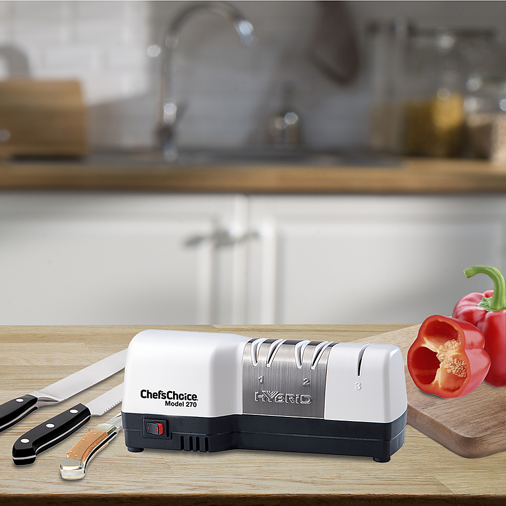 Best Buy: Chef'sChoice Electric and Manual Hybrid Knife Sharpener White  0270100