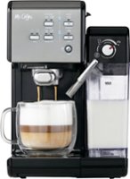 Mr. Coffee - One-Touch CoffeeHouse Espresso and Cappuccino Machine, Dark Stainless - Black - Front_Zoom