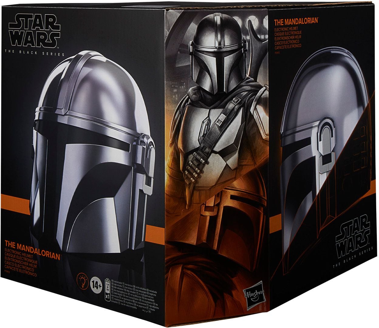 Left. Star Wars - The Black Series The Mandalorian Electronic Helmet.