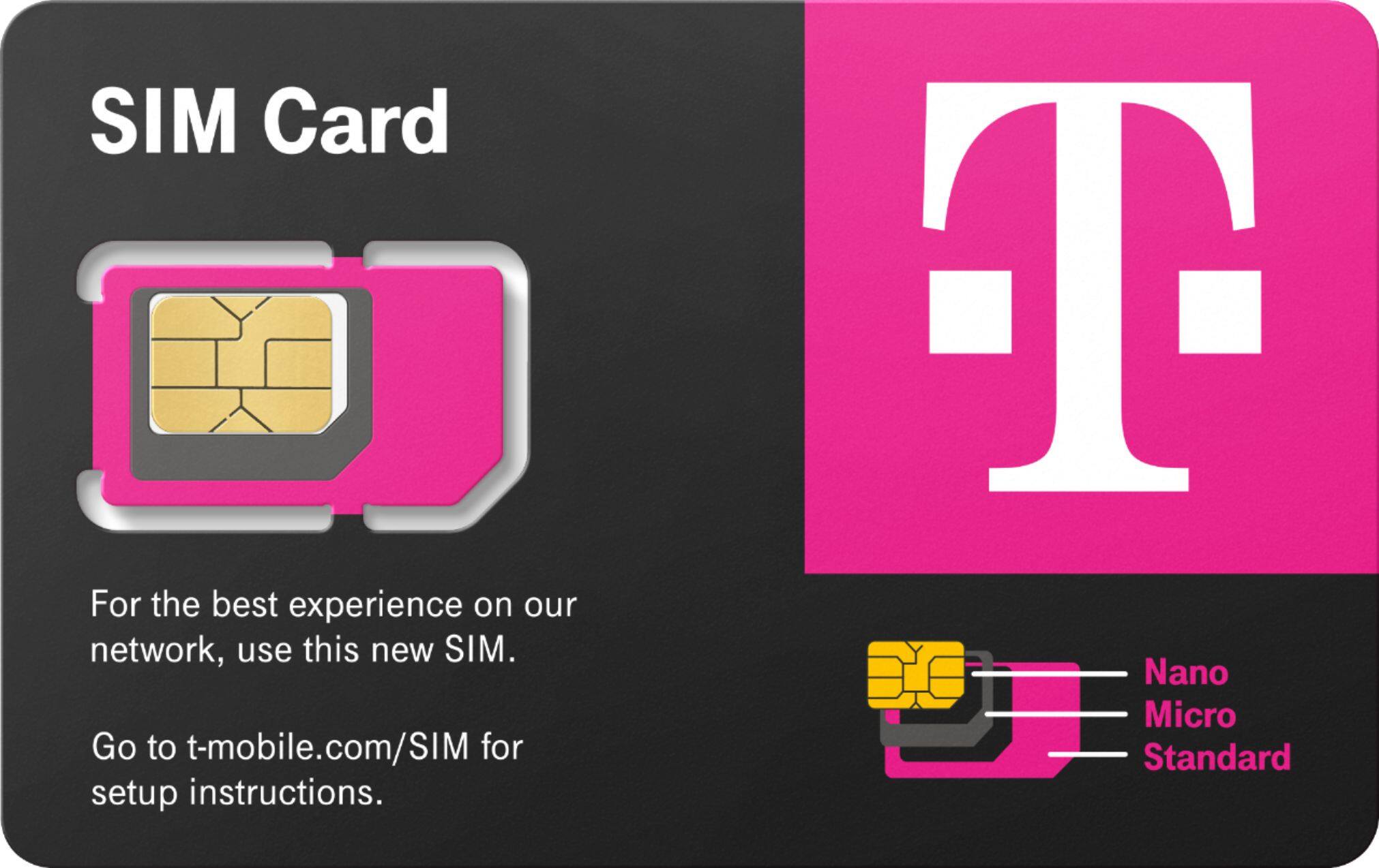 T-Mobile - TMO TRIPLE SIM CARD 64K 5G - Black