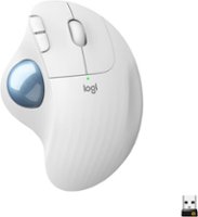 Logitech - ERGO M575 Wireless Trackball Mouse with Ergonomic Design - Off-White - Front_Zoom