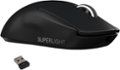 Front Zoom. Logitech - PRO X SUPERLIGHT Wireless Gaming Mouse with HERO 25K Sensor - Black.