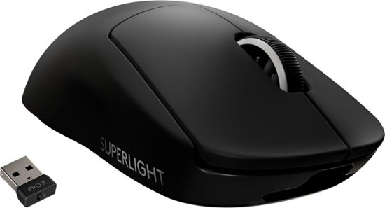 Rejse tilfældig afgår Logitech PRO X SUPERLIGHT Lightweight Wireless Optical Gaming Mouse with  HERO 25K Sensor Black 910-005878 - Best Buy