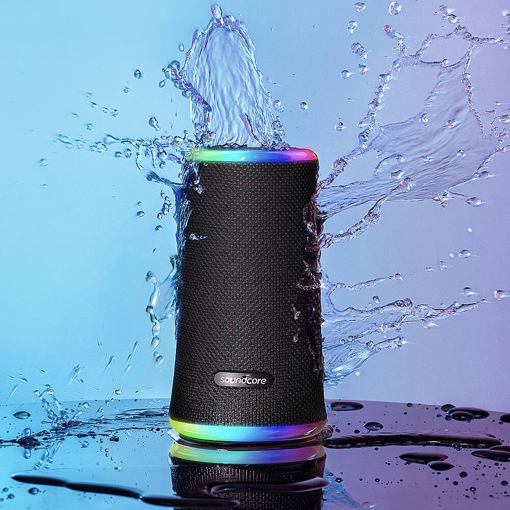 Alt View 14. Soundcore - by Anker Flare 2 Wireless Portable Waterproof Bluetooth Speaker - Black.