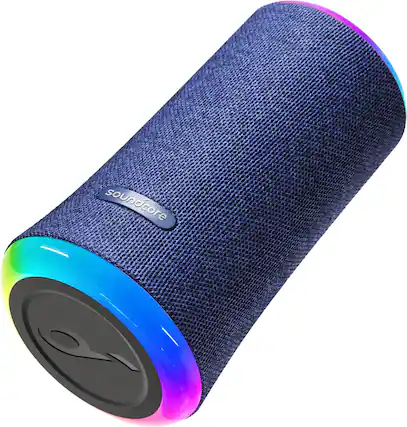 Front. Soundcore - by Anker Flare 2 Wireless Portable Waterproof Bluetooth Speaker - Blue.