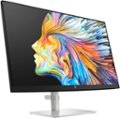 Left Zoom. HP - 28" IPS LED 4K UHD Monitor with HDR (HDMI, DisplayPort) - Silver & Black.