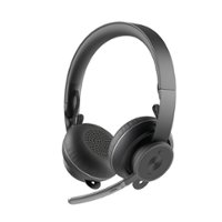 Logitech - Zone Wireless Bluetooth Noise-Cancelling Headset for Open Office - Graphite - Front_Zoom