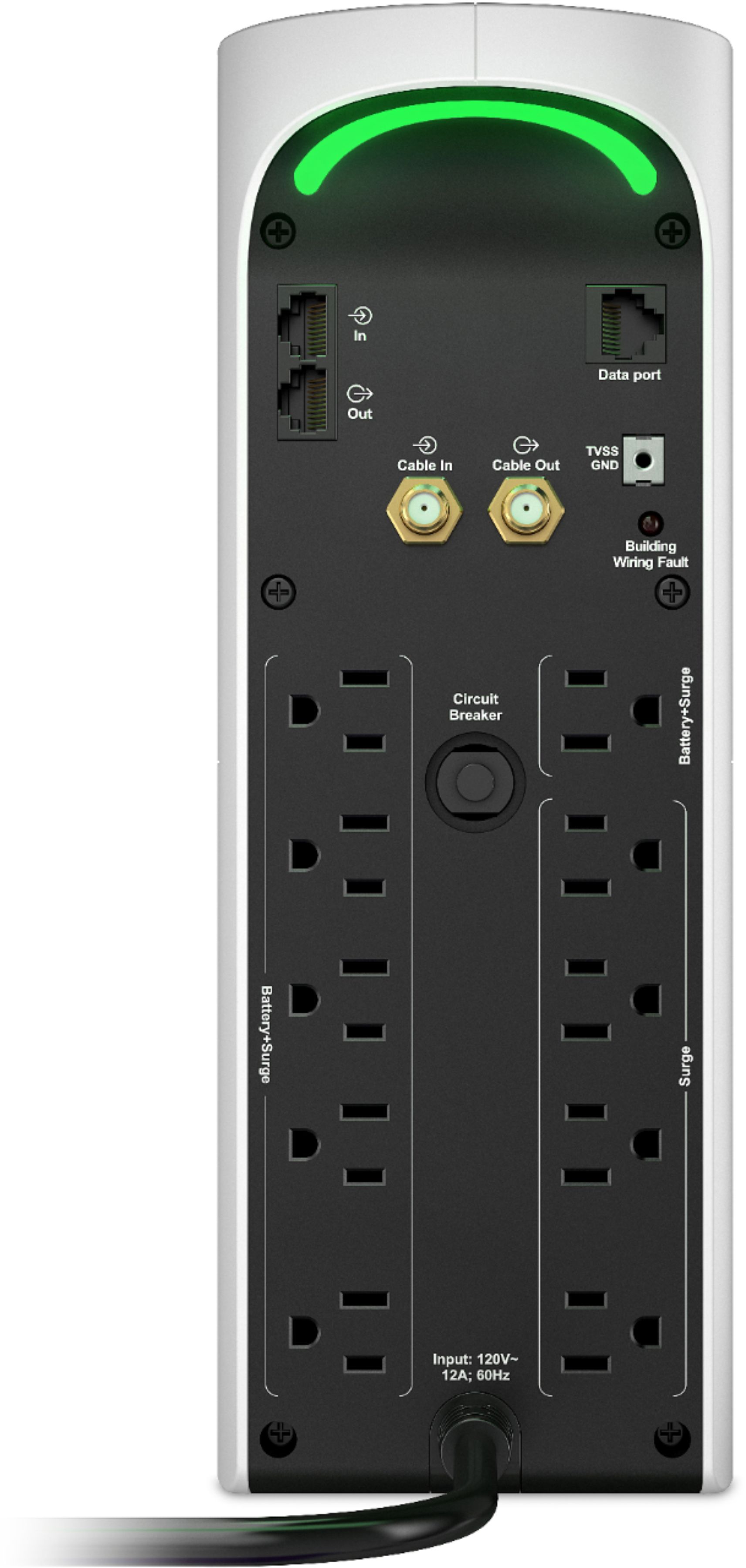 APC 1500VA UPS Battery Backup, Surge Protection - 600VA UPS Power Supply  Has 7 Outlets, USB Port