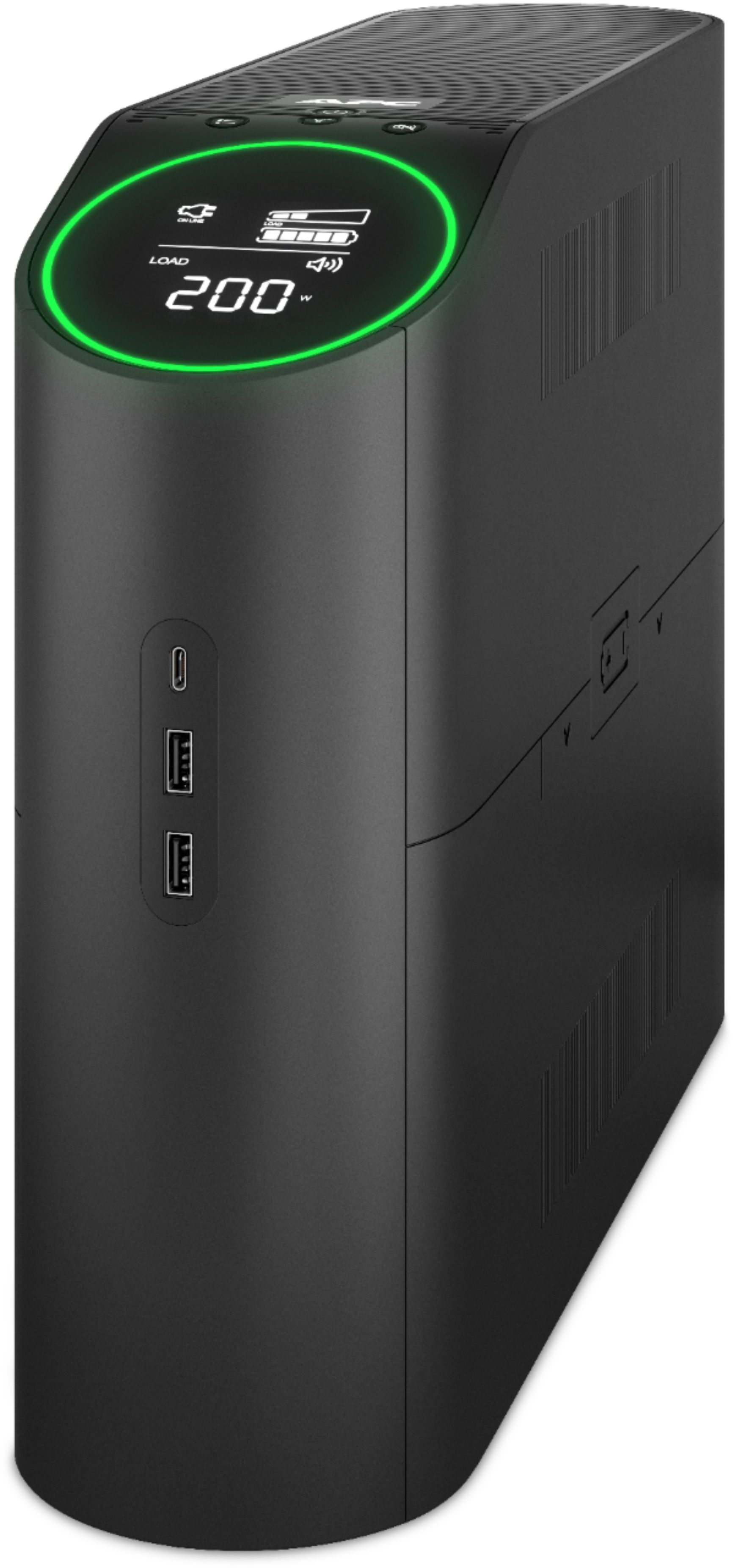 APC - Back-UPS Gaming 1500VA - 10 Outlet/3-USB Battery Back-up and Surge Protector - Midnight Black