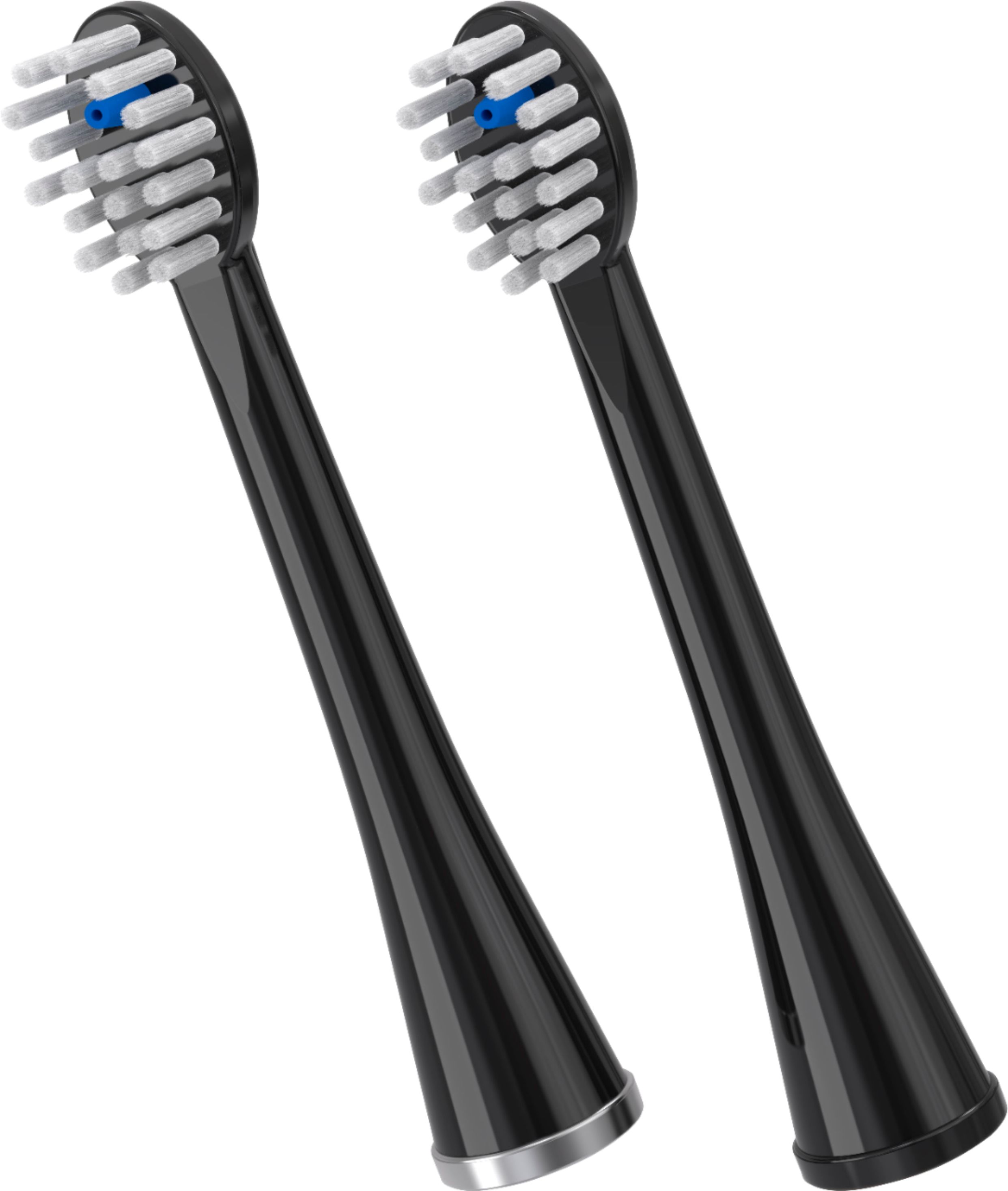 Angle View: Waterpik - Sonic-Fusion Compact Replacement Flossing Brush Heads- Black with Chrome - Black