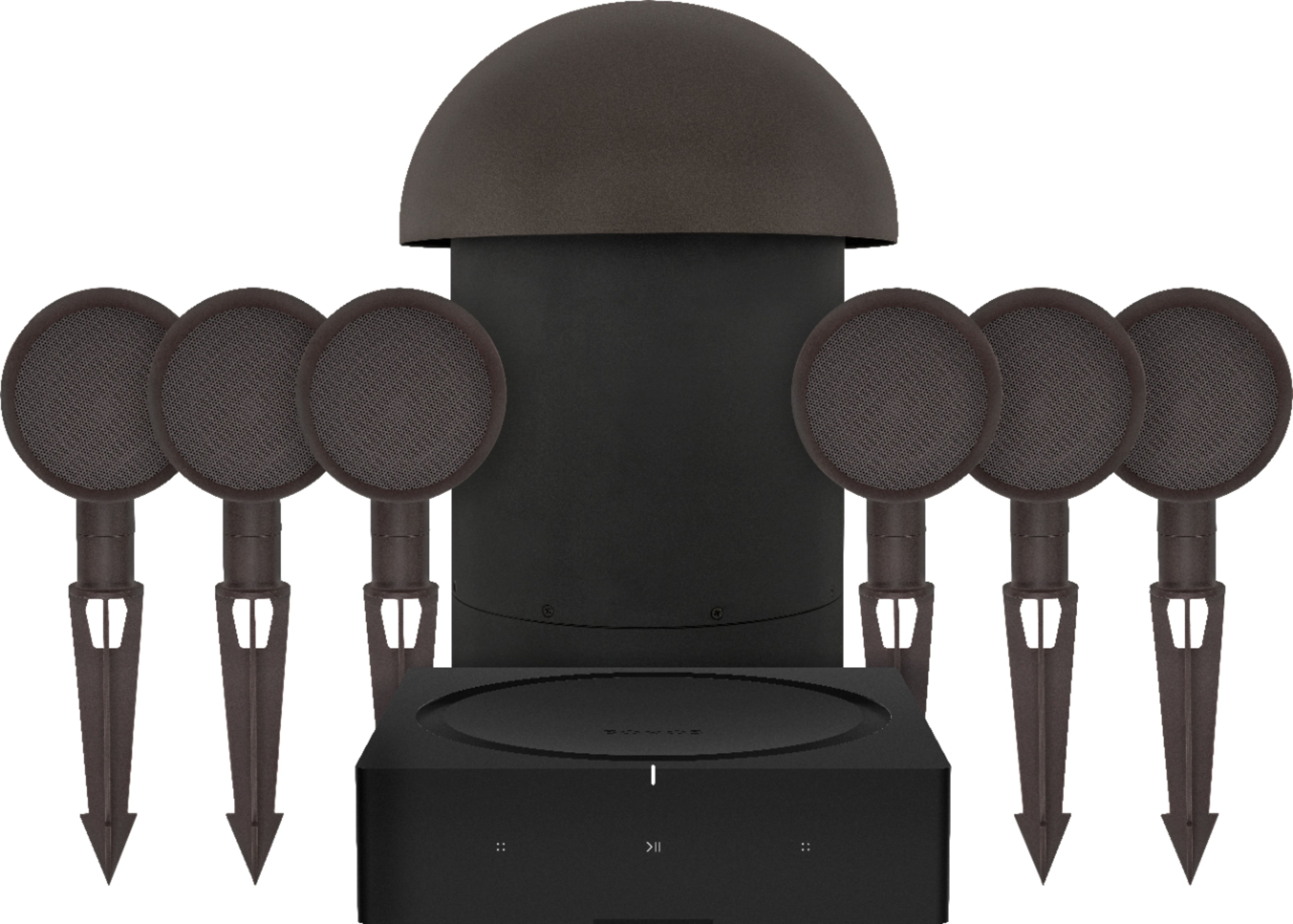 Forkert Advent spurv Sonance MAG6.1 Mag Series 6.1-Ch. Landscape Outdoor Speaker System Powered  by Sonos® (Each) Brown/Black 93502 - Best Buy